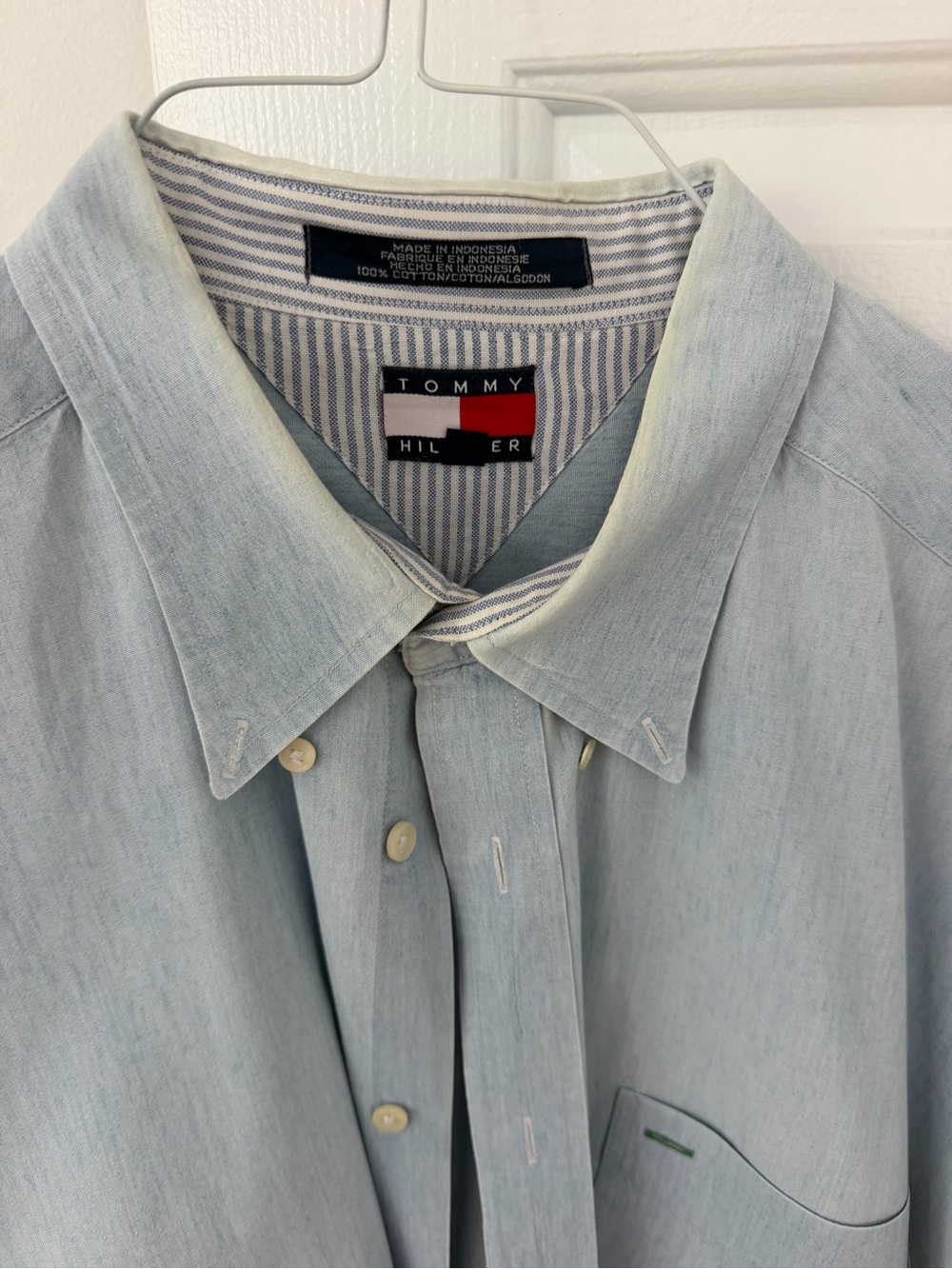Tommy Hilfiger Pale Blue Men's Button-Down Shirt